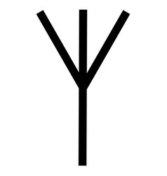 Runic Scandinavian Celtic Alphabet Letter Y