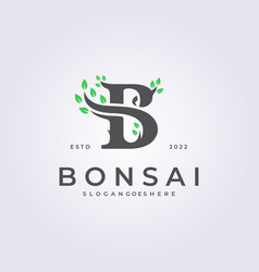 B Initial From Bonsai Word Logo