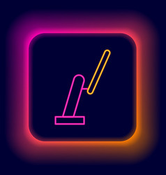 Glowing Neon Line Windscreen Wiper Icon Isolated