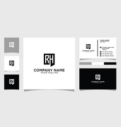 Rh Or Hr Letter Logo Design