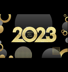 2023 Happy New Year Golden Mosaic Logo