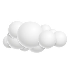 White Cloud 3d Render Icon Sky Fluffy Form