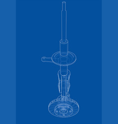 Car Dampers With Brake Disc Outline