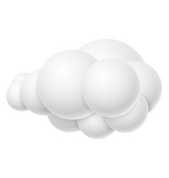 Cotton Cloud Fluffy White 3d Render Bubble