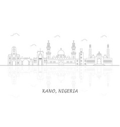 Outline Skyline Panorama Of City Of Kano