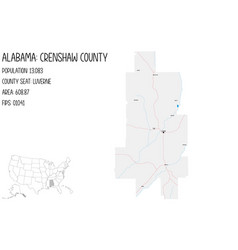 Map Of Crenshaw County In Alabama Usa