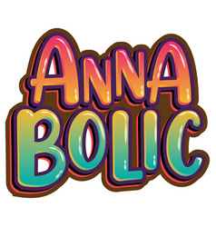 Anna Bolic Logo Text Design