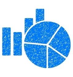 Charts grainy texture icon Royalty Free Vector Image
