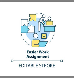 Easier Work Assignment Concept Icon