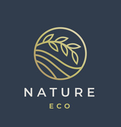 Eco Nature Circle Line Icon