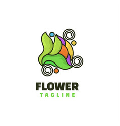 Flower Simple Mascot Logo