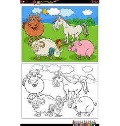 Chicken animal cartoon for children Royalty Free Vector