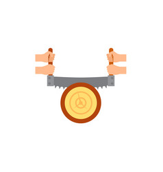 Sawing Tree Trunk Icon