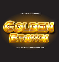 Golden Brown Editable Text Effect 3d Luxury Style