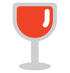 Full Glass Of Red Wine On A White Background