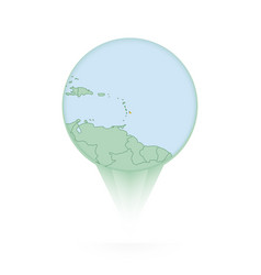 Barbados Map Stylish Location Icon With