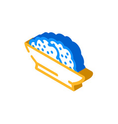 Ricotta Cheese Isometric Icon