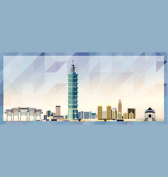 Taipei Skyline Colorful Poster