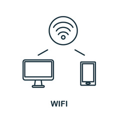 Wifi Icon Line Element From Internet Technology