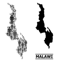 Demographics Collage Map Malawi