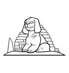 Egyptian Sphinx In Front Of The Pyramids