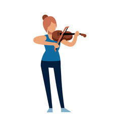 Woman Musician Classic Female Violinist Character