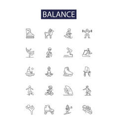 Balance Line Icons And Signs Concept