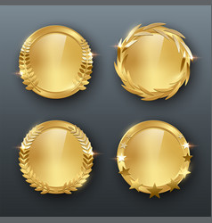 Award Golden Blank Medals 3d Realistic