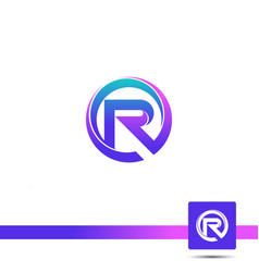 Flat Gradient R Ro Modern Logo Design Concept