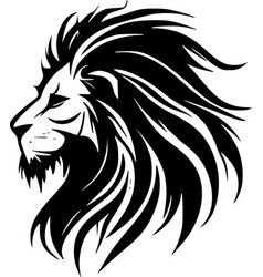 Lion - Black And White Isolated Icon