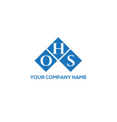 Ohs Letter Logo Design On White Background