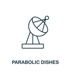 Parabolic Dishes Icon Line Element From Internet