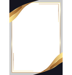 Abstract Black And Gold Frame Template With Light