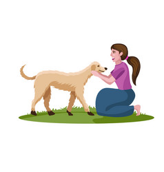 Girl Woman Loving Dog Pet Love