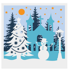 Paper Cut Snowman Layered Design