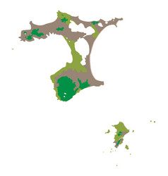 Map Of The Chatham Islands - Habitat Distribution