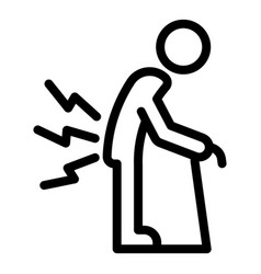 Old Back Pain Icon Outline Style