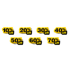 Percent Off Stickers Set