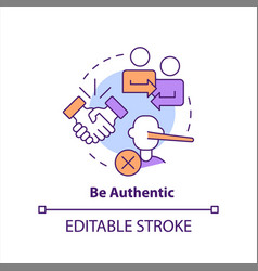 Be Authentic With Employees Concept Icon