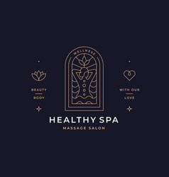 Healthy Spa Massage Salon Label