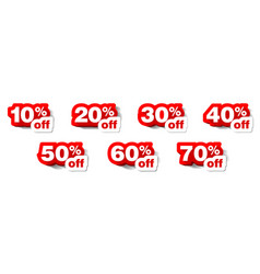 Percent Off Stickers Set