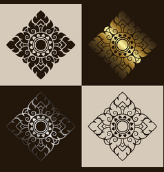 Traditional Thai Art Pattern Set Prajam Yam 2