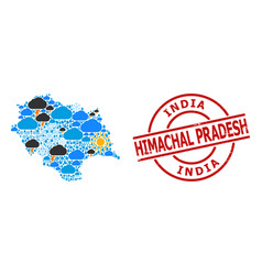 Weather Collage Map Himachal Pradesh State