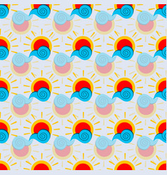 Abstract Sun Summer Seamless Pattern