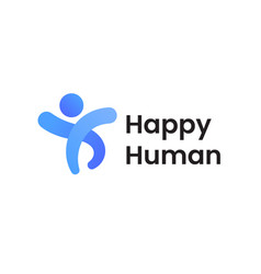 Happy Human Joy Success Logo