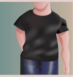 Male Black T Shirt Mock Up