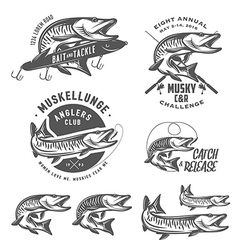 Musky Fishing Design Elements