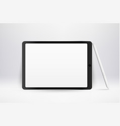 Realistic Tablet Mockup 3d Device With Pen