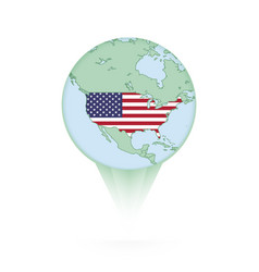 Usa Map Stylish Location Icon With Map