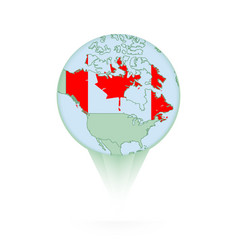 Canada Map Stylish Location Icon With Map